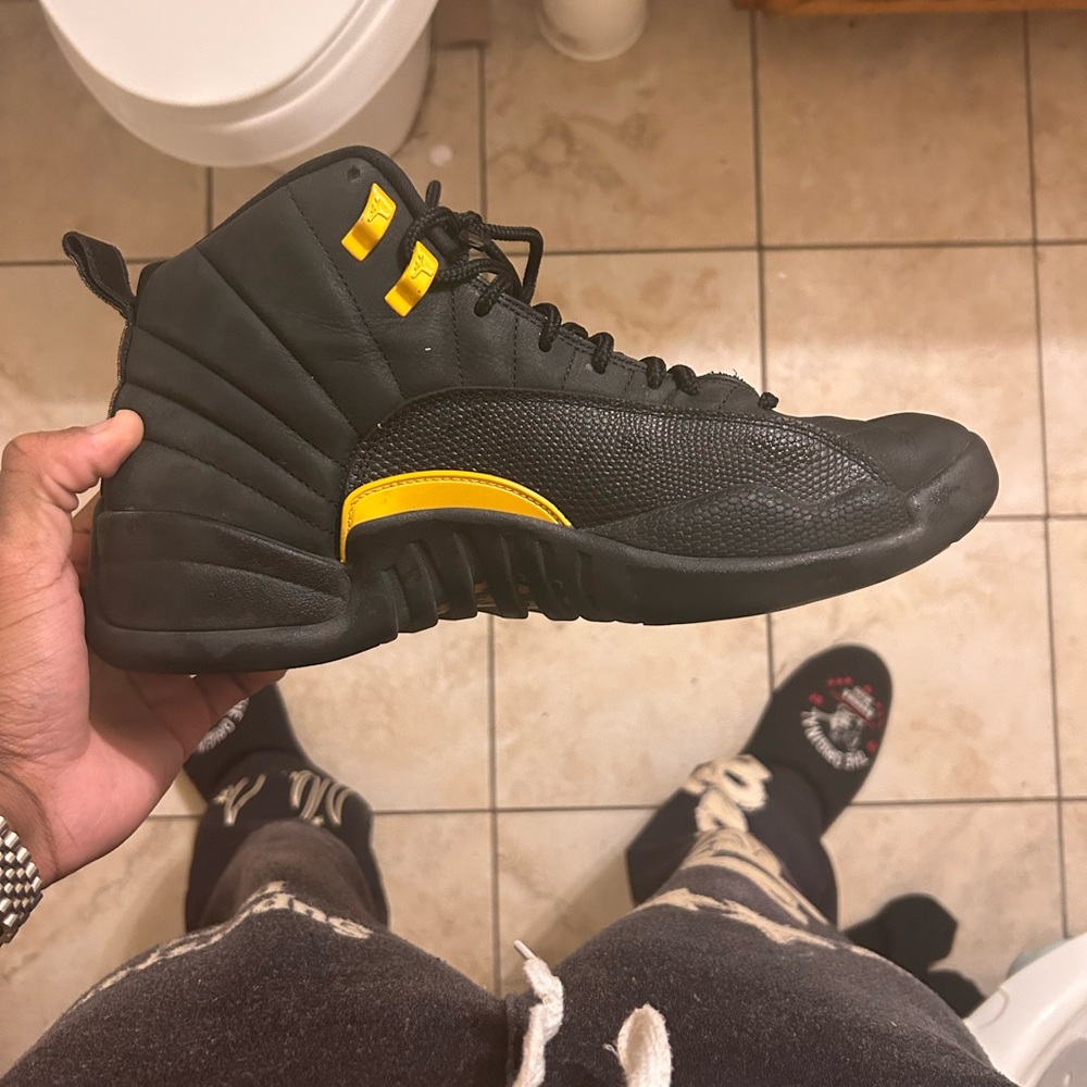 Jordan Black and Yellow Sneakers